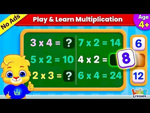 Play & Learn Multiplication for Kids | Fun Math Game for Children