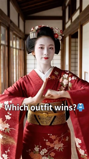 Viral Chinese Dance Trend 🔥 Which Geisha Outfit Wins? 👘 Vote A, B, C or D ✨