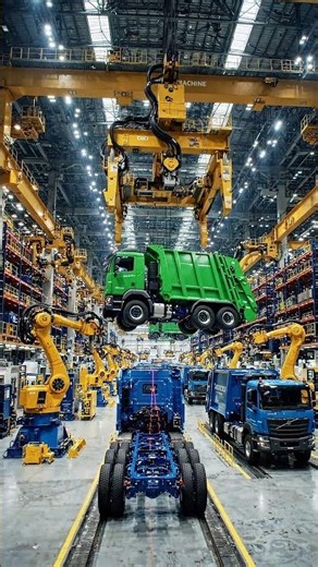 Satisfying Truck Assembly Line Process #satisfying #manufacturing