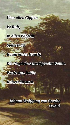„Über allen Gipfeln ist Ruh“ 🌲 | Goethe – Wandrers Nachtlied ll
