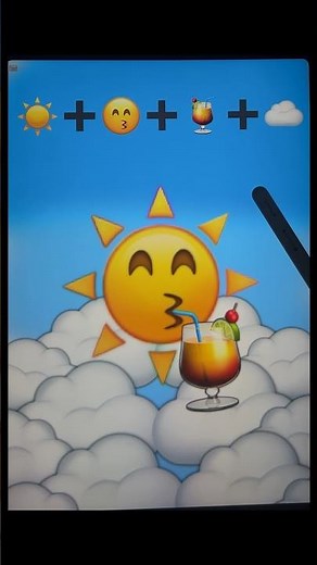 Sun emoji🔆 #emoji #procreate #youtube #emojichallenge