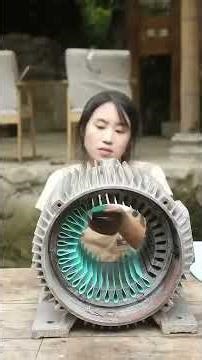 Genius Girl Helps Construction Site Repair Rusty Motor#restoration #machine #technology