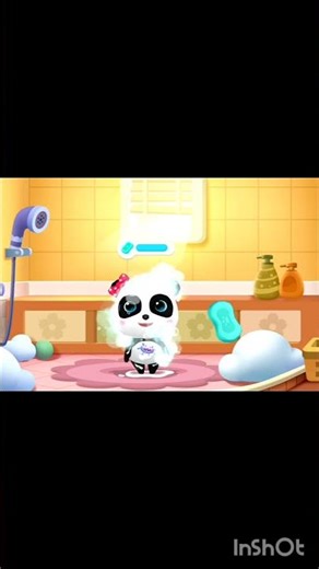 Baby Panda Bath Time 🛁🐼 | Cute Panda Nahata Hua 😍 #Shorts #CutePanda