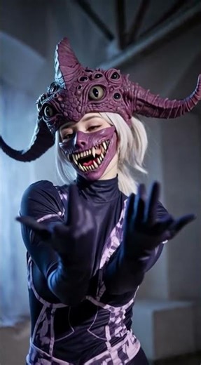 Xenomorph Cosplay ✨ Хищник из Чужих Morph #horror #makeup #spooky