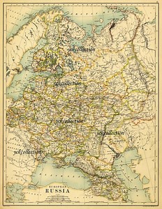 Impression de carte de Russie antique, cartographie européenne de 1887 (téléchargement numérique) - Etsy France