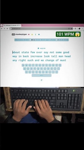 101 WPM Typing Speed ⚡ Can You Beat This? #101wpm #typingtest #fasttyping #raushantypingmaster
