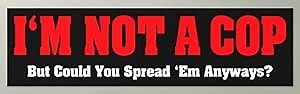2 pcs I'm Not a Cop Sticker, Car Window Decal, 6 inches - Funny Bumper Sticker for Car, Truck