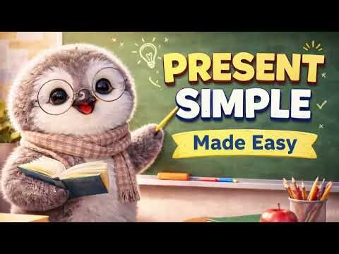 Learn Present Simple with Pebbi 🐧 | Easy English Grammar Lesson
