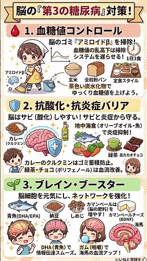 【認知症予防】脳の「第3の糖尿病」を防げ！アミロイドβを掃除して脳を若返らせる最強の食事習慣｜カレー・チョコ・納豆で脳のサビと炎症をハックする方法