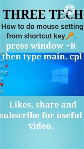 How to do mouse setting from shortcut key || #computershortcuts #windows10
