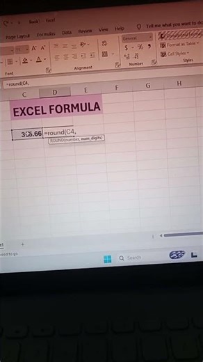 Round formula in excel#shorts#tips#tricks#viral#trending#excel#laptop#tips