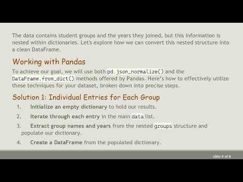 How to Create a Pandas DataFrame from Nested JSON with a Dictionary
