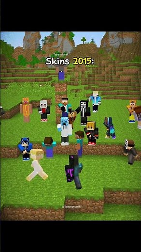 Minecraft Skins 2025 vs 2015 Pick Moment