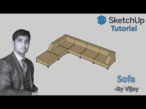 Sketchup Tutorial: How to make a Sofa ? || By Vijay #sketchup #cad #3d #3dmodeling