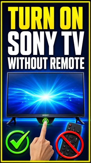 How To Turn On Sony TV Without Remote