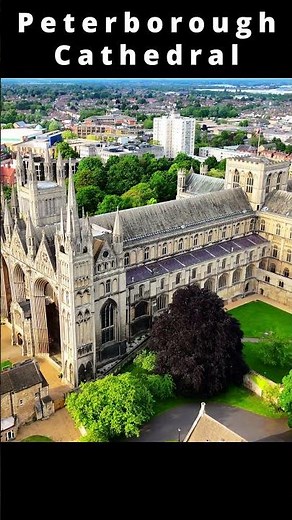 The Stunning Architecture of Peterborough Cathedral 🏛️ #Peterborough #Cathedral #drone #travel