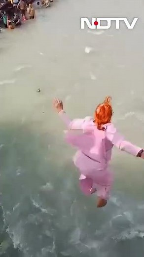 Video: Haryana Woman, 73, Dives Into River Ganga From A 40-Foot Bridge