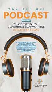 Enhanced Females: The Risks of Clenbuterol & Anavar In the latest ALL ME Podcast, @drkristyappelhans (Dr. Kristy Appelhans) shares her journey in fitness and bodybuilding while exposing the dangers of Clenbuterol and Anavar. She dives into the psychological pressures, health risks, and the importance of education for young athletes and fitness enthusiasts. Knowledge is power. Tune in to learn how to make informed, healthier choices. #ALLMEPodcast #PEDAwareness #LiveAndPlayClean #StrongerWithoutS