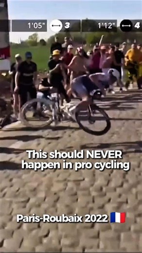 One of the Worst Crashes in Paris-Roubaix #ParisRoubaix #Cycling #Crash #Shorts #Sports