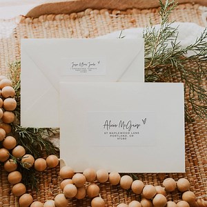 Modern Wedding Address Label Template, Printable Minimalist Envelope Address Sticker, Editable Simple Return Address, Instant Download, #MW4 - Etsy