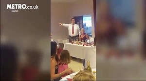 Father of the bride 'drops' wedding cake