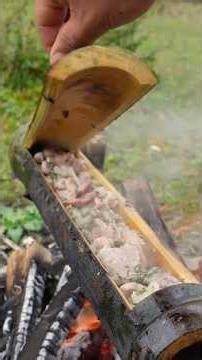 Secret Forest Recipe 🍗Unique Chicken Boneless on Campfire | Primitive Cooking