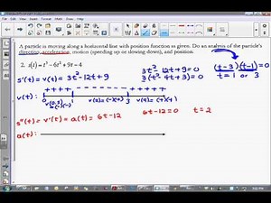 AP Calculus AB - Straight Line Motion - Problem 2