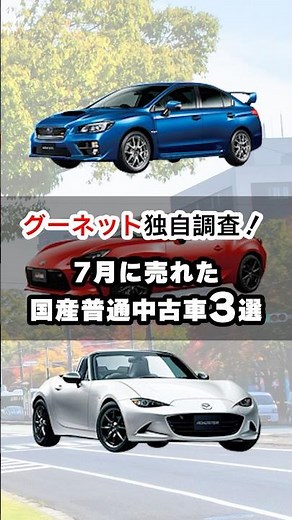 Goo-net's original survey! Top 3 domestic standard used cars sold in July 2025 #Goo-net