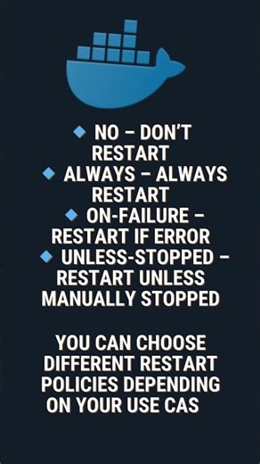 Docker Restart Policies for Dummies 🤯🚀 #docker #tutorial #devopszerotohero