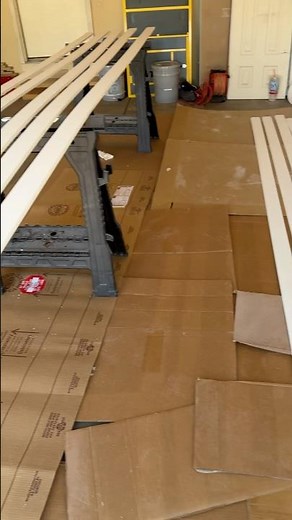 Fast Baseboard Painting Hack with Roller | Rainy Day DIY in Garage 🛠️ #shorts
