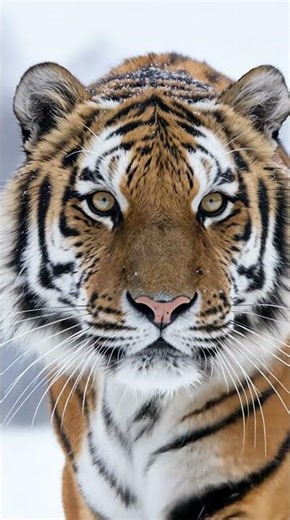 Siberian Tiger Walks Toward You in the Snow ❄️🐯 #Shorts #SiberianTiger #AIvideo