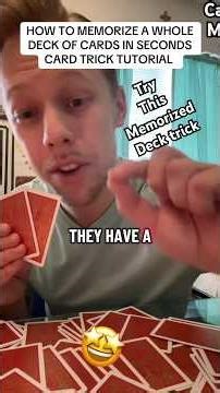 How To Memorize a Deck of Cards Magic Trick Tutorial #learnmagic #tricks #secrets #magic #tutorial