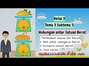 Pembelajaran Matematika Kelas 3 Tema 3 Subtema 3 "Hubungan Antar Satuan Berat"