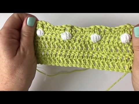 How To Crochet Contrasting Coloured Bobbles- Week 2 of the Seaside Stash Busting Blanket