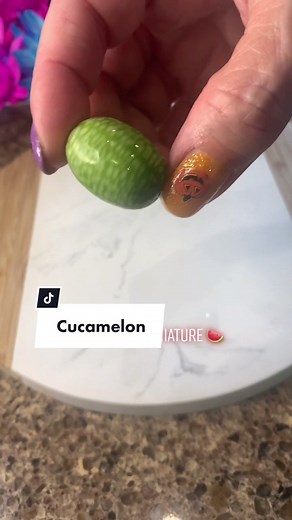 I thought the inside would 👀 like and taste like 🍉 #cucamelon #mousemelon #minifruits #crunchy #superfood #tiktokgardener #jenesaisquoidaily