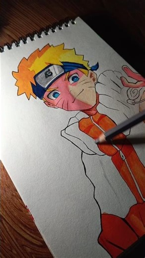 Drawing Uzumaki naruto🍜|#art #naruto #shorts