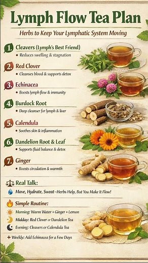 7 Herbs for Lymph Drainage & Detox (Easy Tea Plan!) #shorts