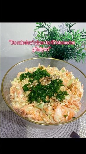 Coleslaw Tarifi | Beyaz Lahana Salatası #keşfet#food #lahanasalatası#salatatarifleri#salatatarifi
