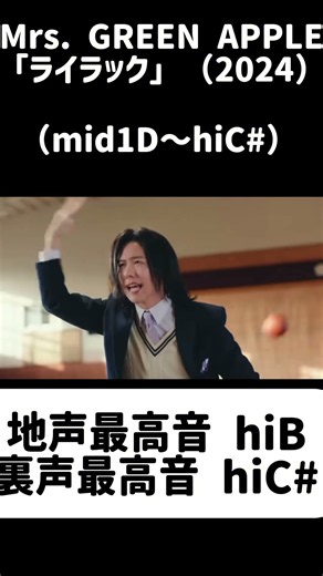 Mrs. GREEN APPLE「ライラック」音程表記です#ミセス #ミセスグリーンアップル #大森元貴 #藤澤涼架 #若井滉斗 #伸びろ #高音