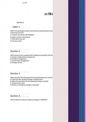ITIL 4 Foundation Practice Questions PDF 2026 | ITIL 4 Foundation Exam Prep | ExamsResearch