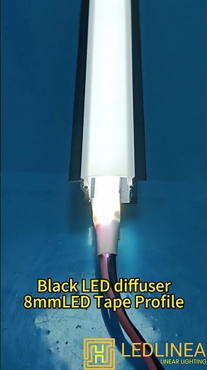 Black LED diffuser.Black led strip PC cover.|China factory