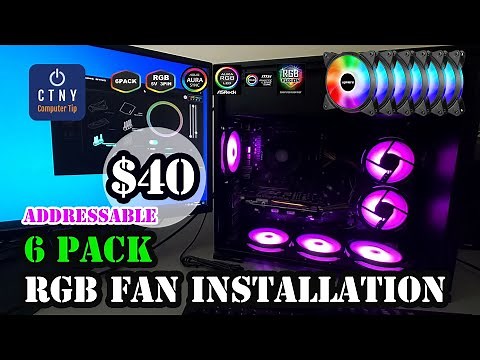 upHere T3SYC3-6 5V 6-Pack 120mm Addressable RGB Fan Installation