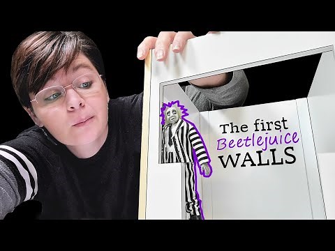 DIY Building a DOLLHOUSE from SCRATCH with foamboard! (The first walls for Beetlejuice)