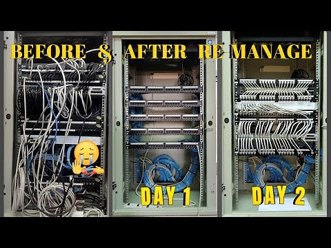 Cat 6 Data Cable Management in server Network Rack LIKE A PRO Patch Panel, Switch & #cisco #tplink