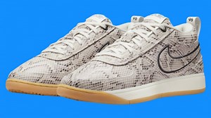 布克一代「Python」全蟒蛇纹鞋面搭配白色中底与生胶色外底