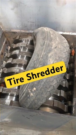 Industrial Tire Shredder Machine Working Process | Tire Recycling Equipment #tireshredder #recycling