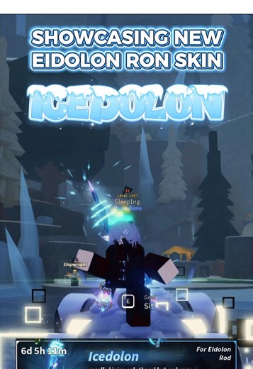 ICEDOLON the new eidolon rod skin in fisch, wdyt guys? #Fisch #icedolon #eidolonrod #fyproblox #roblox