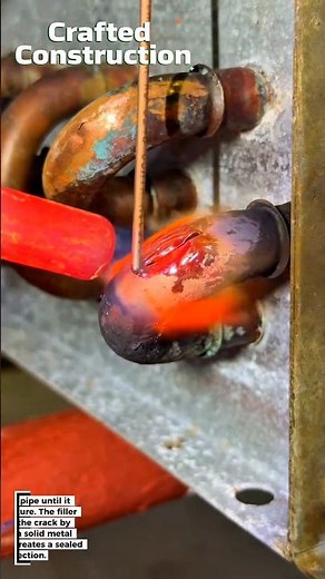 Professional Copper Pipe Brazing Repair – Satisfying Metalwork & HVAC Technique 🔥