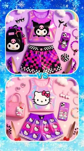 Hello Kitty ♥️ Vs Kuromi 💜 Lisa Or Lena Sanrio Edition #hellokitty #kuromi #tiktok #shorts #viral