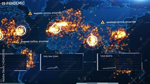 Coronavirus outbreak on world map, countries with the highest number of deaths. COVID-19 pandemic geography analysis, international statistics